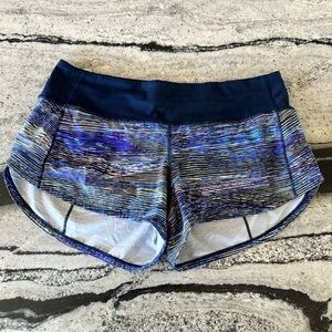 Like new!  lululemon athletica Navy & Multi-Blue Performance Shorts
